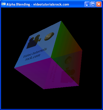 Alpha blending program screenshot