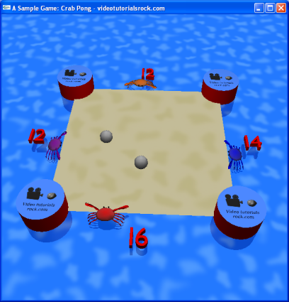 A Sample Game: Crab Pong screenshot