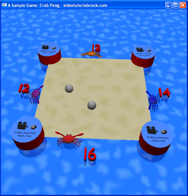 Crab Pong game screenshot