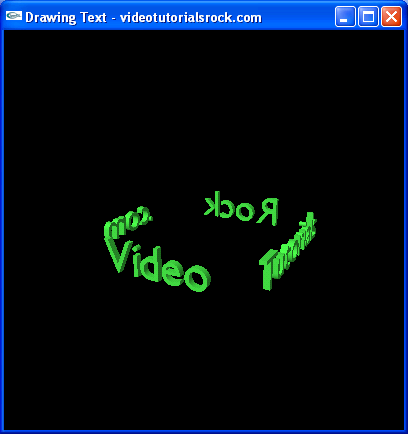 Drawing 3D text screenshot