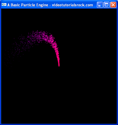 Particle system program screenshot