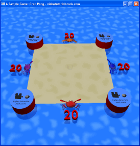 Crab Pong game screenshot